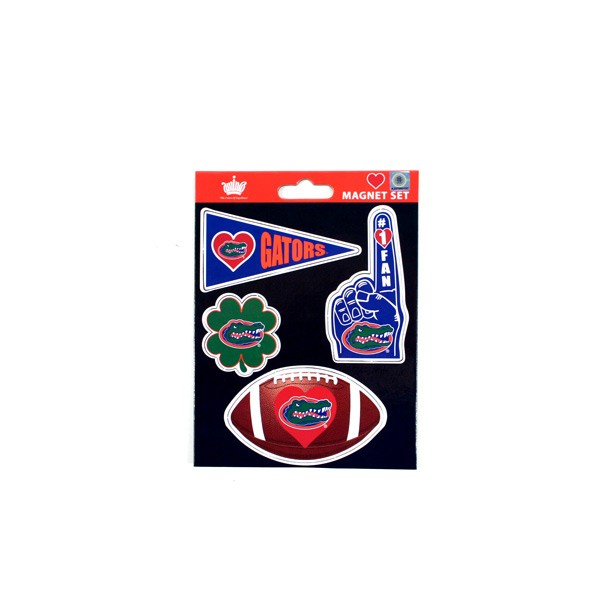 Florida Gators Heart Series Magnets - Heavy Stock - 4PC Magnet Set - 4.5"x6" Template - 12 Sets For $15.00 - Florida Gators