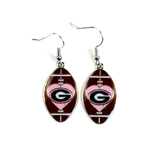 Georgia Bulldogs Earrings - Love Football Series - $3.00 Per Pair - Georgia