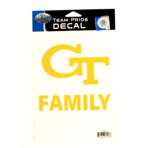 Georgia Tech Decals - 5.5"x6.5" TEAM PRIDE FAMILY DECALS - Series2 - 12 For $24.00 - Georgia Tech