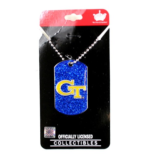 Georgia Tech Necklaces - Glitter Series Pendants - 12 For $30.00 - Georgia Tech