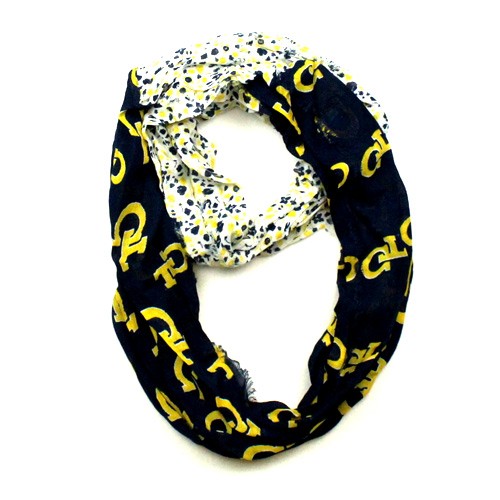 Georgia Tech Scarves - Split Floral Style - Infinity Scarves - 2 For $15.00 - Georgia Tech