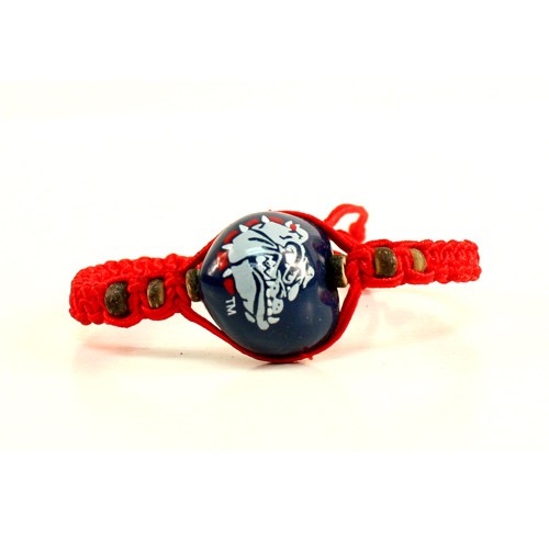 Gonzaga Bulldogs Merchandise - Single Nut Macramé Bracelets - 12 For $30.00