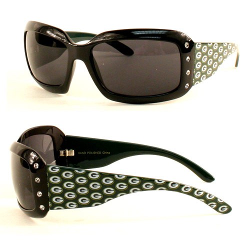 Green Bay Packers Sunglasses - Ladies BLING Style - $7.50 Per Pair - Wholesale Green Bay Packers Products - Packers Merchandise