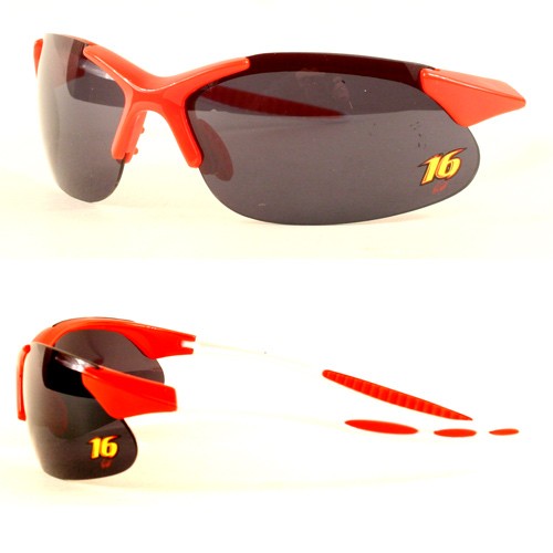 Greg Biffle Sunglasses - Red/White Sport Wrap Style - 12 Pair For $36.00