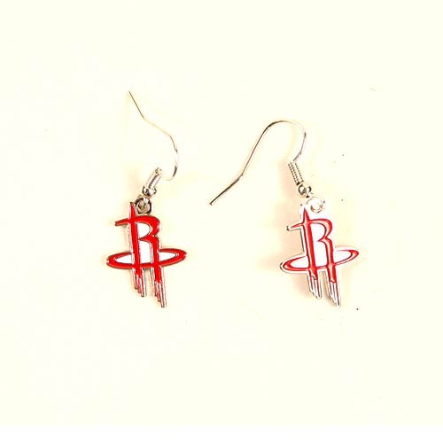 Houston Rockets Earrings - AMCO Series2 - Dangle Earrings - 12 Pair For $30.00 - Houston Rockets