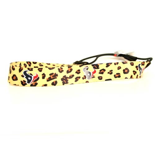 Houston Texans - Leopard Print Headbands - 12 For $30.00 - Wholesale Houston Texans Products - Texans Merchandise