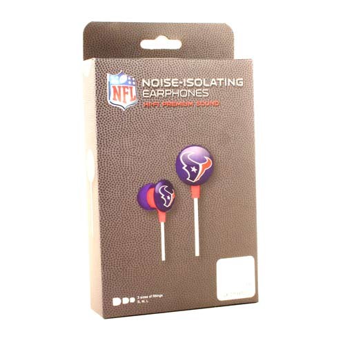 Houston Texans Earbuds - IHIP - Black Box Style - $5.00 Each - Wholesale Houston Texans Products - Texans Merchandise 2