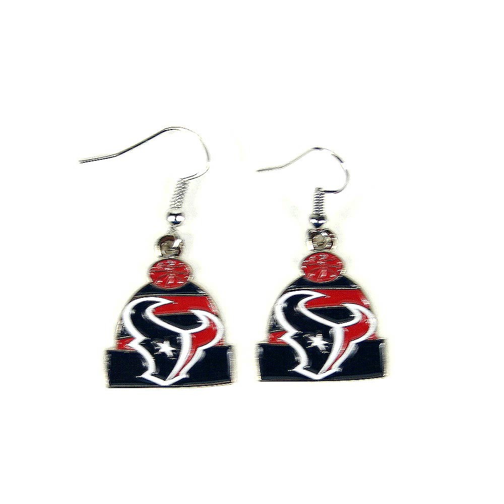 Houston Texans Earrings - The KNITSTER - $3.00 Per Pair - Wholesale Houston Texans Products - Texans Merchandise