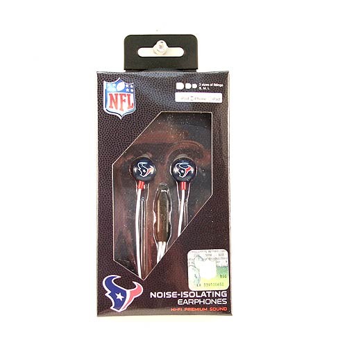 Houston Texans Headphones - The MICRO Line - Earbuds With Microphone - $5.00 Each - Wholesale Houston Texans Products - Texans Merchandise 2