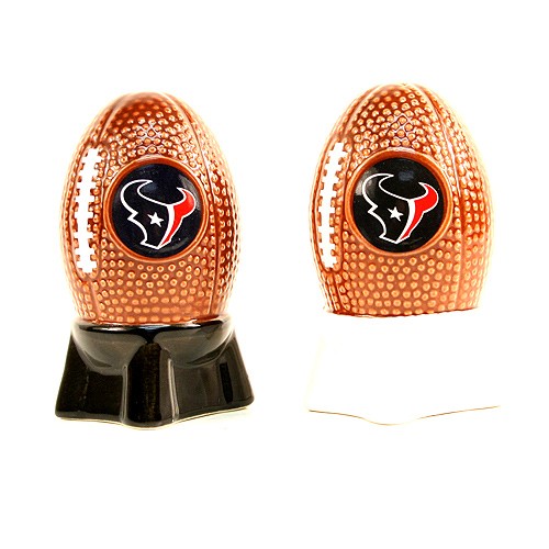 Houston Texans Merchandise - Football Style Salt And Pepper Shakers - 12 Sets For $24.00 - Wholesale Houston Texans Products - Texans Merchandise 2