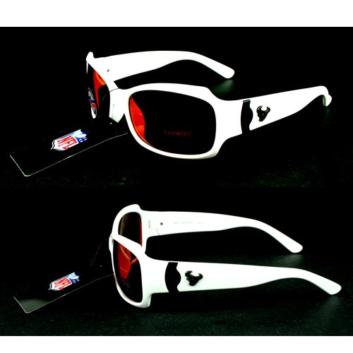 Houston Texans Sunglasses - The Bombshell Style - Polarized - White - 12 Pair For $60.00 - Wholesale Houston Texans Products - Texans Merchandise