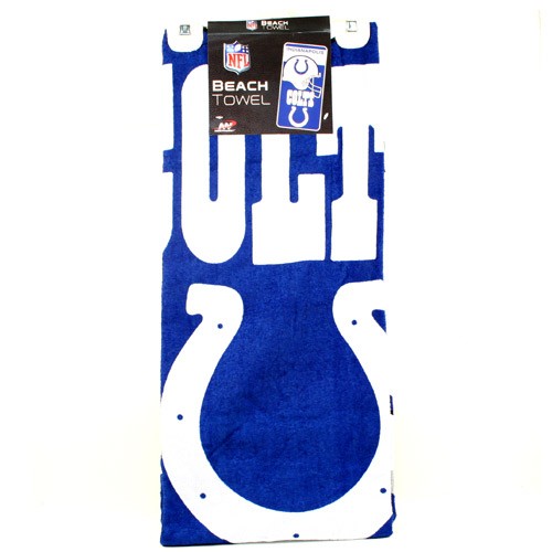 Indianapolis Colts Beach Towels - Full Size - $6.50 Each - Wholesale Indianapolis Colts Products - Colts Merchandise