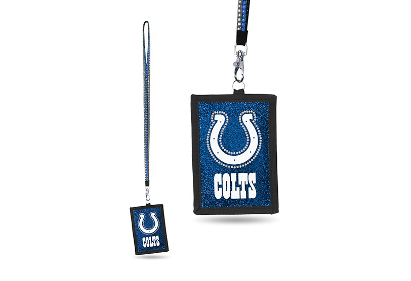 Indianapolis Colts Bling - Bling Lanyard With ID Holder Set - $3.00 Each - Wholesale Indianapolis Colts Products - Colts Merchandise