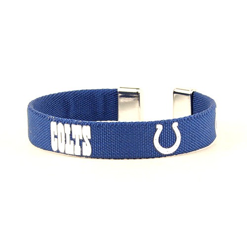 Indianapolis Colts Bracelets - Ribbon Style - (May Be A Different Pattern Then Pictured) - 12 For $27.00 - Wholesale Indianapolis Colts Products - Colts Merchandise