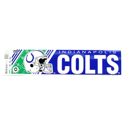 Indianapolis Colts Bumper Stickers - 3"x12" Win Style - 12 For $18.00 - Wholesale Indianapolis Colts Products - Colts Merchandise 2