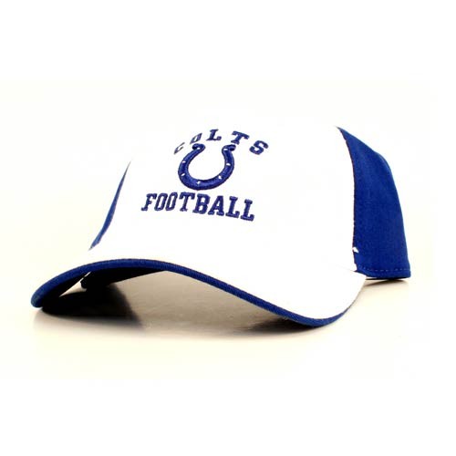 Indianapolis Colts Caps - White/Blue - COLTS FOOTBALL Style - $8.50 Each - Wholesale Indianapolis Colts Products - Colts Merchandise