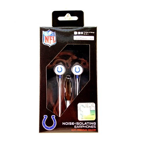 Indianapolis Colts Earbuds - The MICRO Line - Earbuds With Microphone - $5.00 Each - Wholesale Indianapolis Colts Products - Colts Merchandise