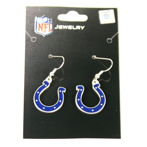 Indianapolis Colts Earrings - Dangle - $2.75 Per Pair - Wholesale Indianapolis Colts Products - Colts Merchandise