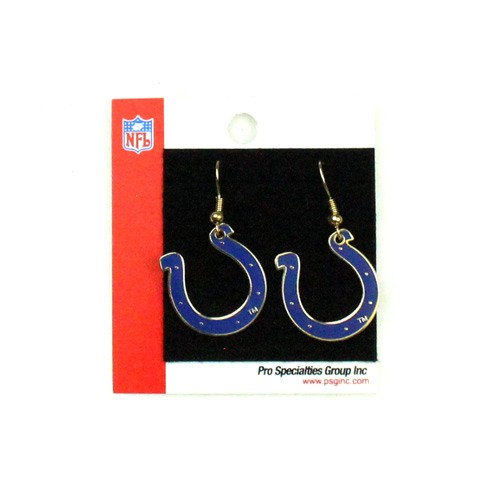 Indianapolis Colts Earrings - PSG Dangle - 12 Pair For $30.00 - Wholesale Indianapolis Colts Products - Colts Merchandise