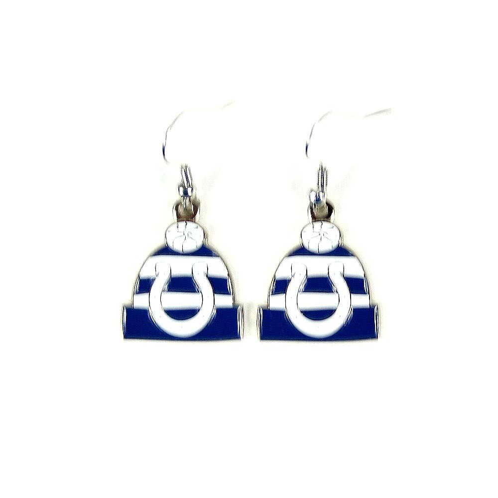 Indianapolis Colts Earrings - The KNITSTER - $3.00 Per Pair - Wholesale Indianapolis Colts Products - Colts Merchandise