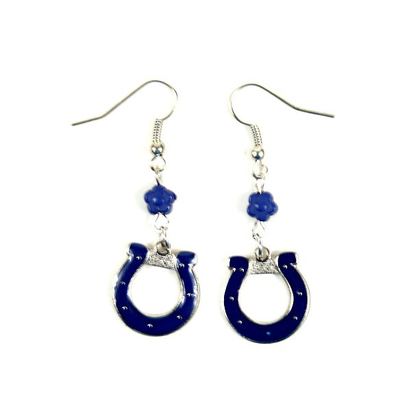 Indianapolis Colts Earrings - The SOPHIE Style Dangle - 12 Pair For $36.00 - Wholesale Indianapolis Colts Products - Colts Merchandise