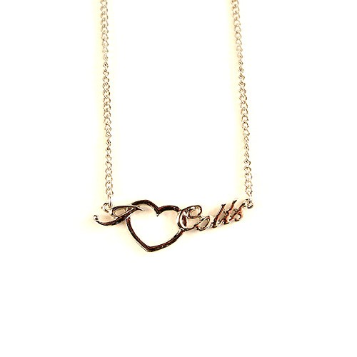Indianapolis Colts Necklace - Heart Style - $4.00 Each - Wholesale Indianapolis Colts Products - Colts Merchandise