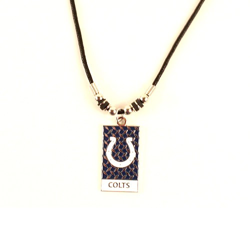 Indianapolis Colts Necklaces - Diamond Plate Style - $3.50 Each - Wholesale Indianapolis Colts Products - Colts Merchandise