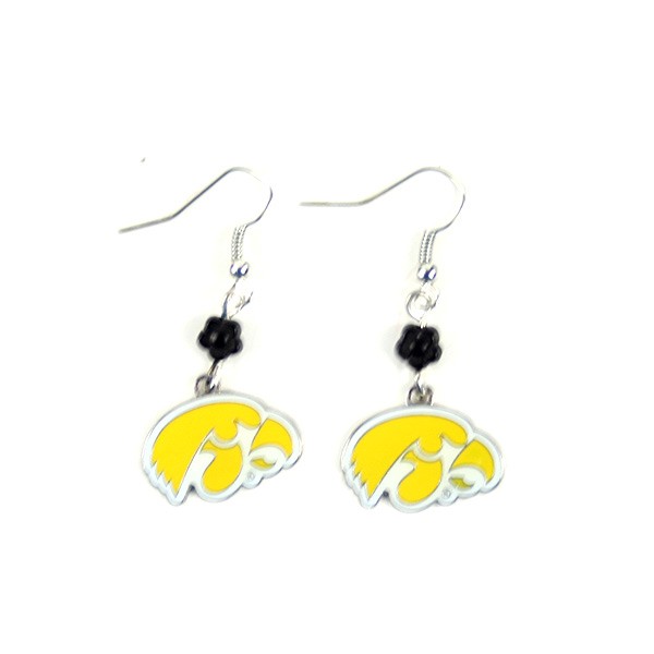 Iowa Hawkeyes Earrings - The SOPHIE Style Dangle - $3.50 Per Pair - Iowa Hawkeyes