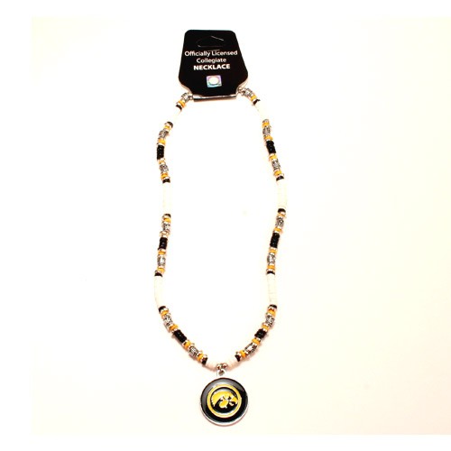 Iowa Hawkeyes Necklaces - 18" Natural Shell Necklaces - 12 Necklaces For $78.00 - Iowa Hawkeyes