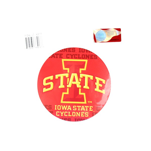 Iowa State Magnets - 4" Round Wordmark Style Magnets - 12 For $12.00 - Iowa State