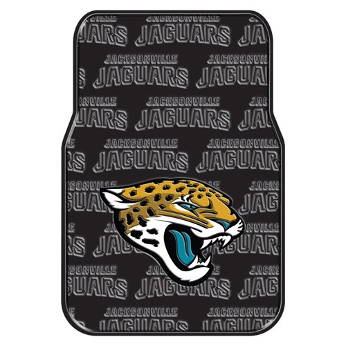 Jacksonville Jaguars Car Mats - Full Size Heavy Weight 2PC Set - Cardboard Hanger Packaging - $15.00 Per Set - Wholesale Jacksonville Jaguars Product - Jaguars Merchandise 2