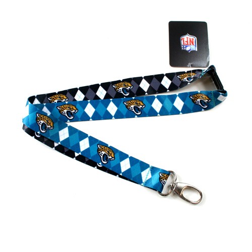 Jacksonville Jaguars Lanyards - Argyle Style Lanyards - 12 For $24.00 - Wholesale Jacksonville Jaguars Product - Jaguars Merchandise