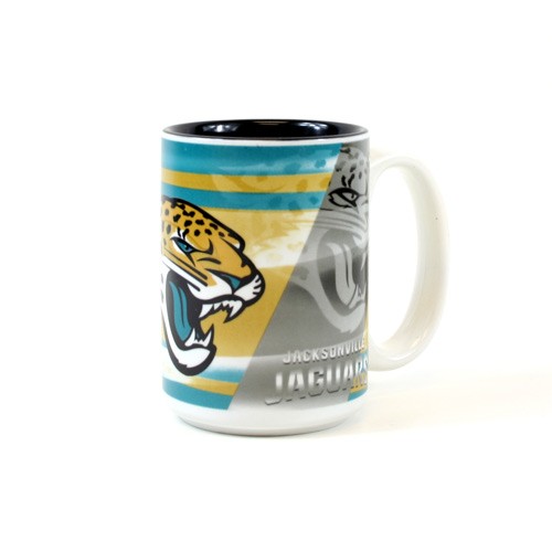 Jacksonville Jaguars Mug - 15oz Shadow Style Mug - 2 For $10.00 - Wholesale Jacksonville Jaguars Product - Jaguars Merchandise