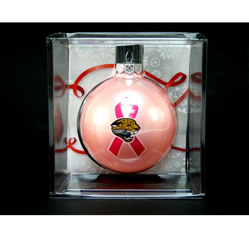 Jacksonville Jaguars Ornaments - PINK Ball Style - 12 For $30.00 - Wholesale Jacksonville Jaguars Product - Jaguars Merchandise