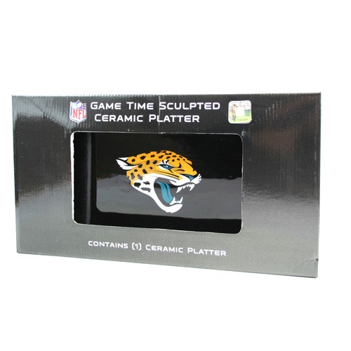 Jacksonville Jaguars Platters - 15"x8" Ceramic Serving Platters - 4 For $20.00 - Wholesale Jacksonville Jaguars Product - Jaguars Merchandise