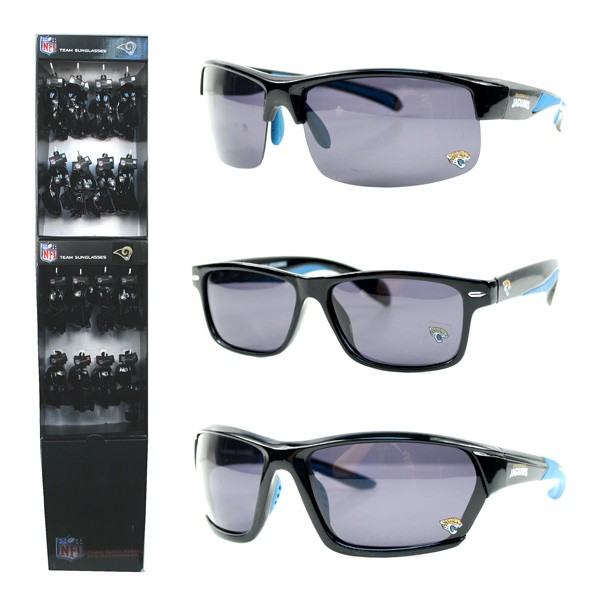 Jacksonville Jaguars Sunglasses - 48 Count Polarized Display - Assorted Style - $240.00 Per Display - Wholesale Jacksonville Jaguars Product - Jaguars Merchandise