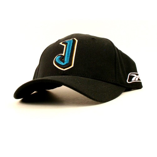 Jaguars Caps - J LOGO - Black FlexFit YOUTH Classic Caps - $7.50 Each - Wholesale Jacksonville Jaguars Product - Jaguars Merchandise