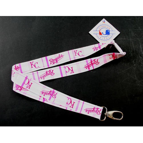 Kansas City Royals Lanyards - Pink Plaid Style Lanyards - 12 For $24.00 - Wholesale Kansas City Royals Products - Royals Merchandise