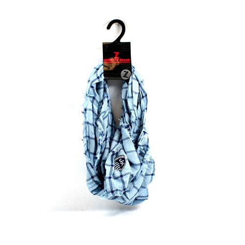 Kansas City Sporting Scarves - Window Pane Style Infinity Scarves - 12 For $78.00