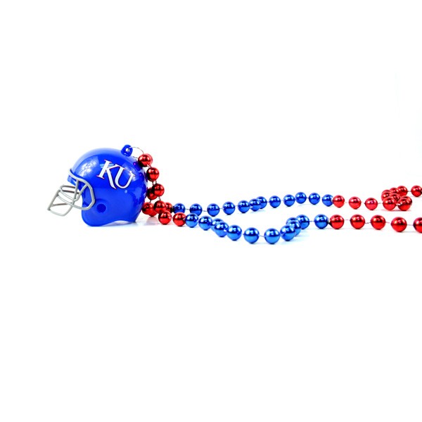 Kansas Jayhawks Beads - Helmet Style - 12 For $30.00 - Kansas Jayhawks