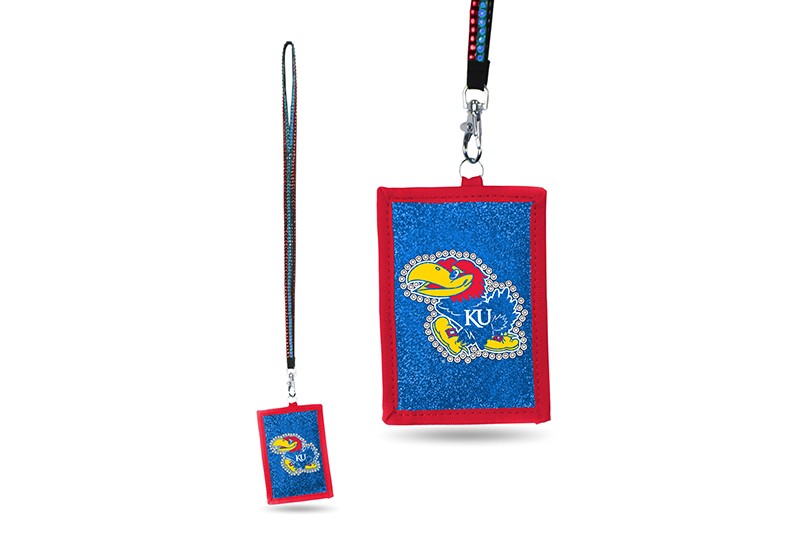 Kansas Jayhawks Bling - Bling Lanyards With ID Holder - $3.00 Each - Kansas Jayhawks