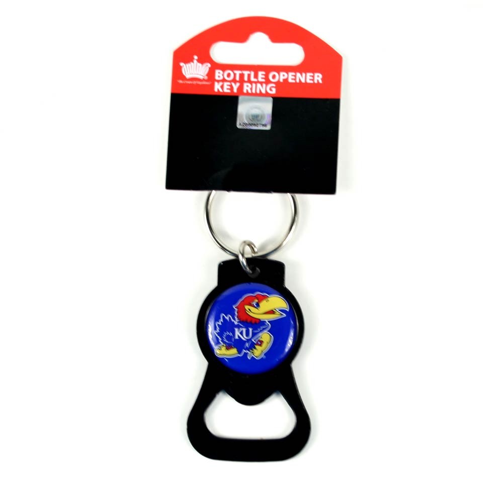 Kansas Jayhawks Bottle Opener Keychain - The Blackout Series - 12 For $24.00 - Kansas Jayhawks