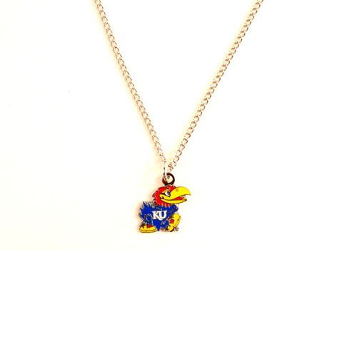 Kansas Jayhawks Necklace - AMCO Metal Chain and Pendant - $3.00 - Kansas Jayhawks