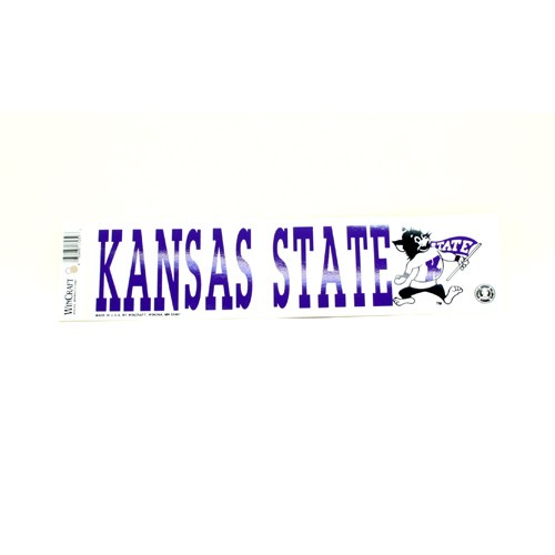 KState Wildcats Bumper Stickers - 3"x12" Win Style - 12 For $18.00 - Kansas State