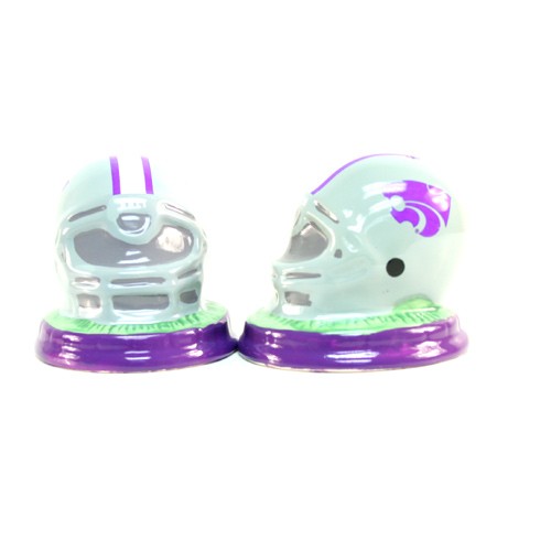 KState Wildcats Salt And Pepper Shaker Sets - Ceramic Helmet Style - $3.00 Per Set - Kansas State