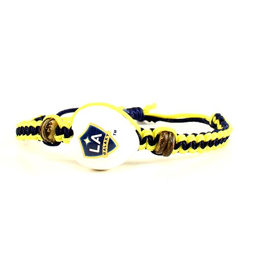 LA Galaxy Merchandise - Single Nut Macramé Bracelets - 12 For $30.00