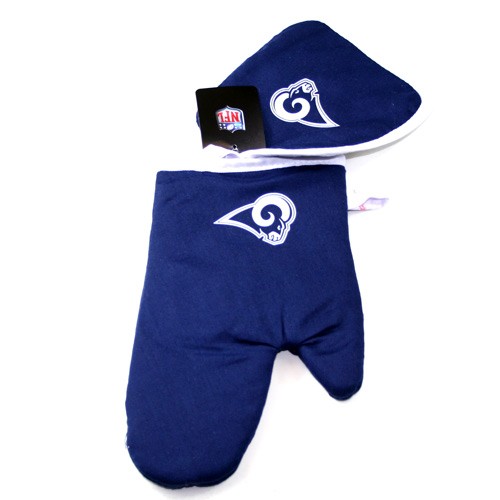 LA Rams - Oven Mitt/Pot Holder Sets - 2 Sets For $10.00 - Wholesale Los Angeles Rams Products - Rams Merchandise